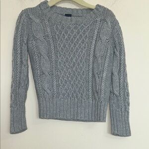 306.  BabyGap Girls Gray Cable Knit Sweater size 4